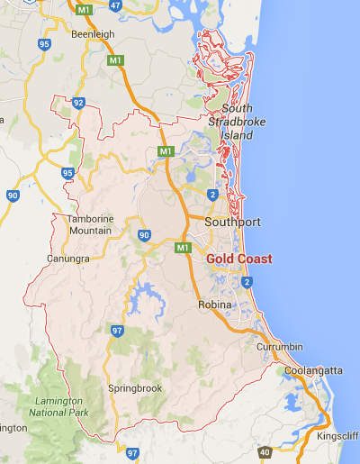 Coverage Map for Mobile Billboards Gold Coast